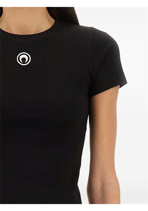 moon logo jersey baby fit t-shirt woman black MARINE SERRE | WTT012ACJER0008BK99